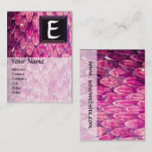 CROTALUS/PINK SCHWARZE HAUT SCHWARZES SQUARE-MONOG VISITENKARTE (Vorne/Hinten)