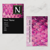 CROTALUS/PINK SNAKESKIN SCHWARZES SQUARE-MONOGRAMM VISITENKARTE (Vorne/Hinten)