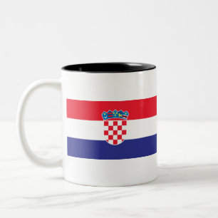 Crotia-Flagge Zweifarbige Tasse