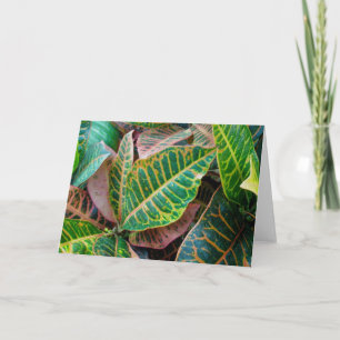 Croton-Blätter - Merkkarte Feiertagskarte