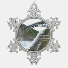 Croton Gorge Dam Weihnachtsschmuck Schneeflocken Zinn-Ornament