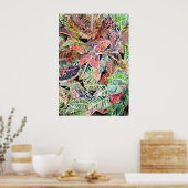 croton_Pflanze_painting Poster (Küche)
