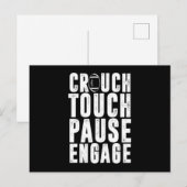 Crouch Touch Pause Engage Rugby Player Team Gift Postkarte (Vorne/Hinten)