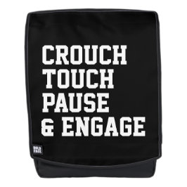 Crouch Touch Pause Rugby Sprichwort Sport Rucksack