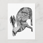 Crouching Hare Postkarte (Vorderseite)