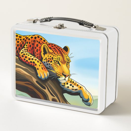 Crouching Leopard Metal Lunchbox (Vorderseite)