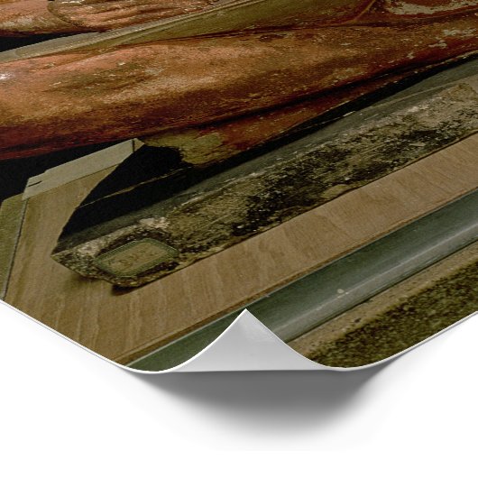 Crouching Scribe Statue Poster (Ecke)