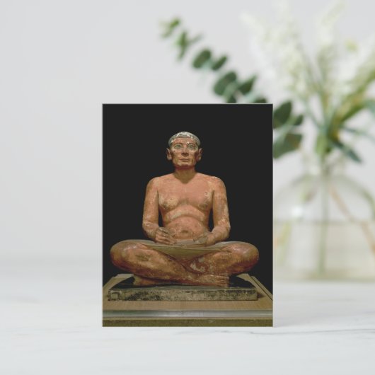 Crouching Scribe Statue Postkarte (Stehend Vorderseite)