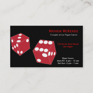 Croupier/Eigentümer Casino Visitenkarte