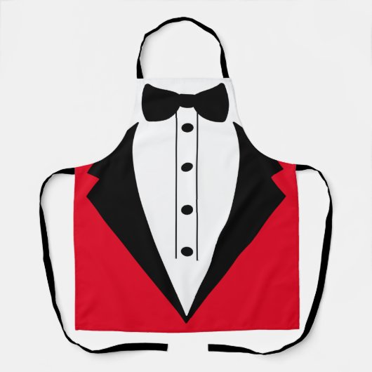 Croupier Schürze Spiel Nacht Tuxedo Schwarze Krawa (Vorderseite)