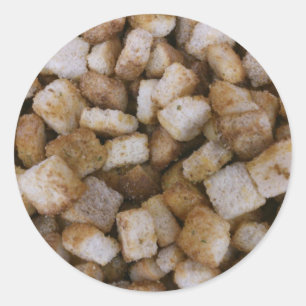 Croutons Runder Aufkleber