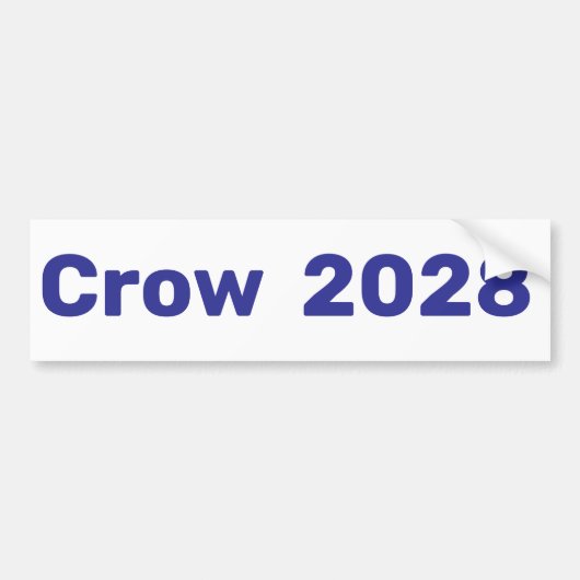 Crow 2028 Jason Crow für Präsident Autoaufkleber (Vorne)