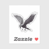 Crow Abstrakt Art Aufkleber (Blatt)