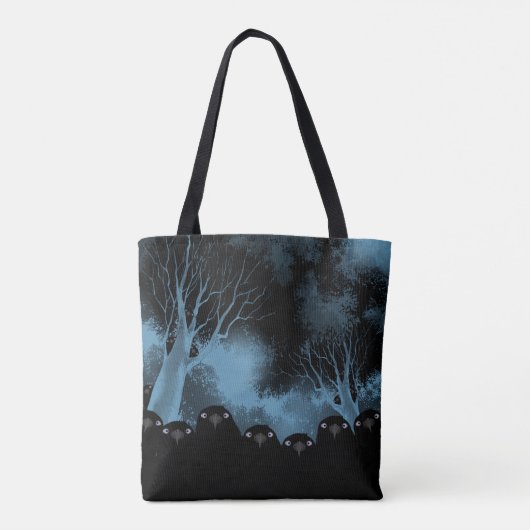Crow Allover Tote Tasche essen (Rückseite)