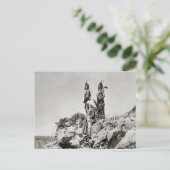 Crow Amerikanischen Ureinwohner on Cliff, 1905 Postkarte (Stehend Vorderseite)