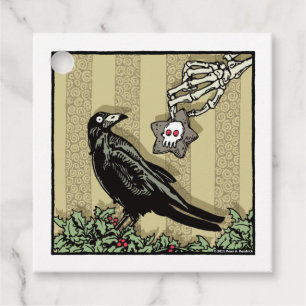 Crow and Cookie - Gift Tags Pop Goth Holiday Geschenkanhänger