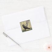 Crow and Cookie - Pop Goth Holiday Quadratischer Aufkleber (Umschlag)