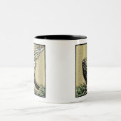 Crow and Cookie - Pop Goth Holiday Surreal Zweifarbige Tasse (Mittel)