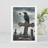 Crow and Cross Einladung (Stehend Vorderseite)
