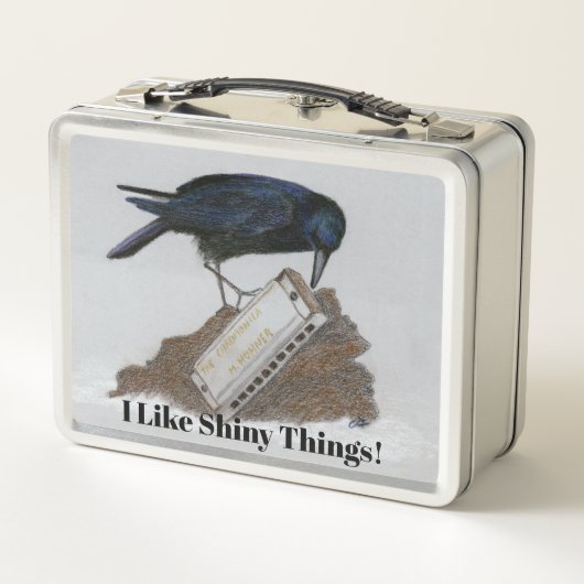 Crow and Harmonica Metal Lunch Box (Rückseite)