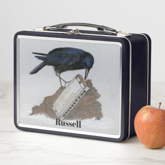 Crow and Harmonica Metal Lunch Box (Beispiel)