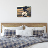 Crow and Skull Raven Wüste Gothic Death Leinwanddruck (Insitu (Schlafzimmer))