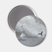 Crow and Weather Vane Magnet (Vorderseite/Rückseite)