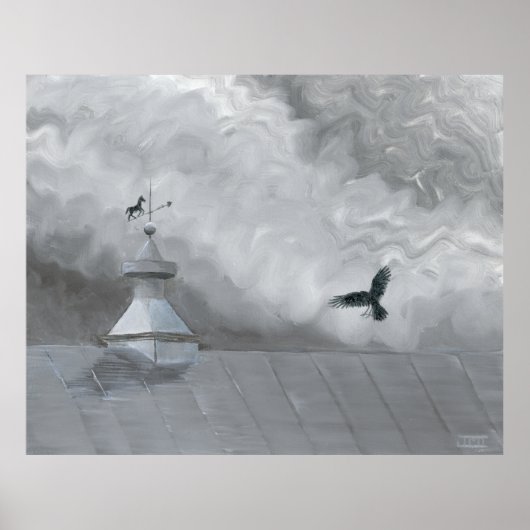 Crow and Weather Vane Poster (Vorne)