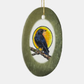 Crow Animal Ally Keramik Ornament (Rechts)
