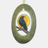 Crow Animal Ally Keramik Ornament (Links)
