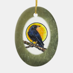 Crow Animal Ally Keramik Ornament