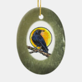 Crow Animal Ally Keramik Ornament (Hinten)