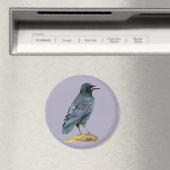 Crow-Aquarellmalerei Magnet (In Situ (Geschirrspüler))