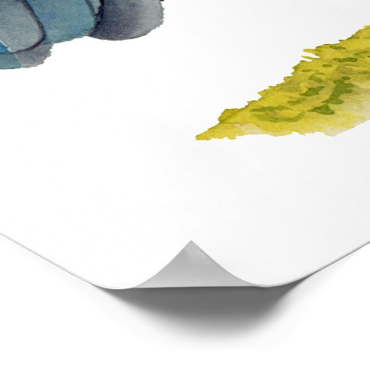 Crow-Aquarellmalerei Poster (Ecke)