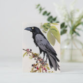 Crow Art Card Postkarte (Stehend Vorderseite)
