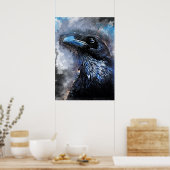 Crow art #crow #bird #animal poster (Küche)