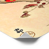 Crow aß ein Persimmon von Ohara Koson Poster (Ecke)