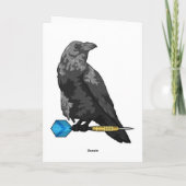 Crow at Darts with Dart Karte (Rückseite)