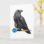 Crow at Darts with Dart Karte (Gelbe Blume)
