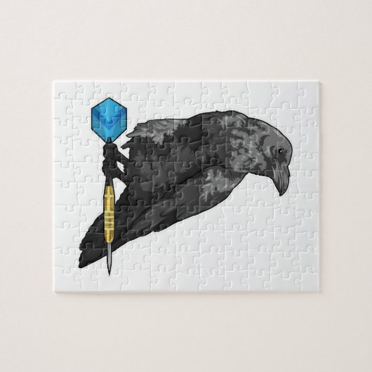 Crow at Darts with Dart Puzzle (Horizontal)