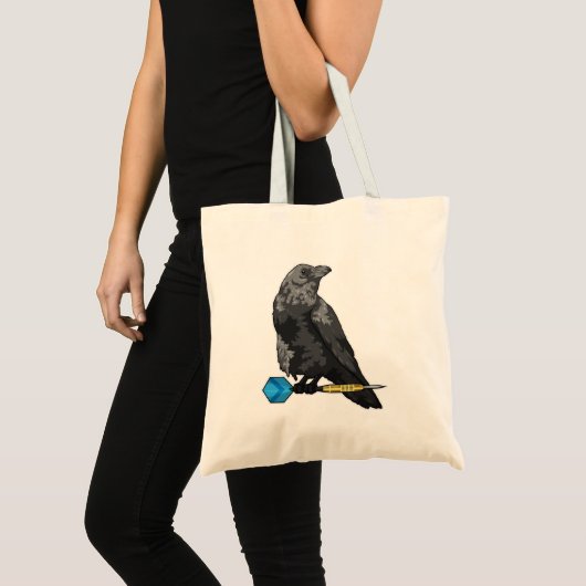 Crow at Darts with Dart Tragetasche (Vorderseite (Produkt))