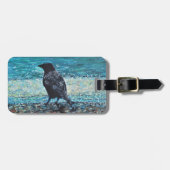 Crow auf der Strandmalerei Gepäckanhänger (Vorderseite horizontal)