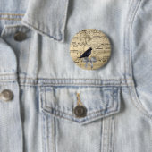 Crow auf einem Musikblatt Button (Beispiel)