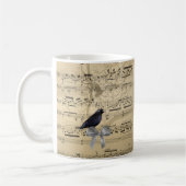 Crow auf einem Musikblatt Kaffeetasse (Links)