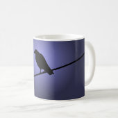 Crow auf einem Telefonkabel Kaffeetasse (VorderseiteRechts)