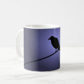 Crow auf einem Telefonkabel Kaffeetasse (Vorderseite Links)