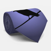 Crow auf einem Telefonkabel Krawatte (Gerollt)