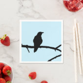 Crow auf einem Zweig Serviette (Beispiel)
