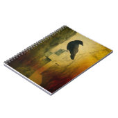 Crow auf Kreuz Notizblock (Linke Seite)