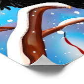 Crow auf Verzweigung Poster (Ecke)